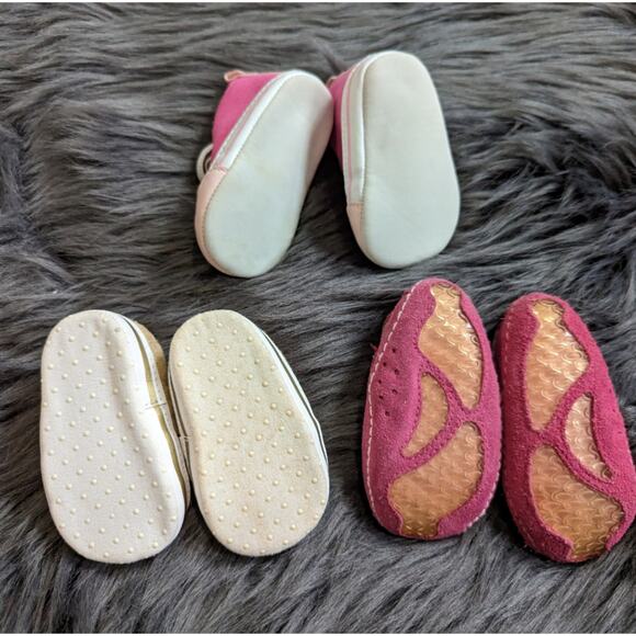 Infant Baby Girls 3 piece shoe bundle sz 1 & 2 - Picture 5 of 5